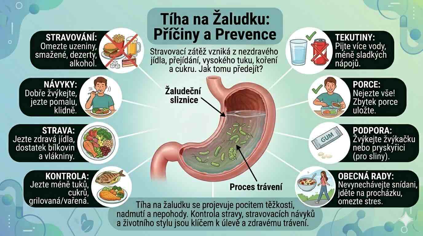 Co je tíha na žaludku a jak vznikne