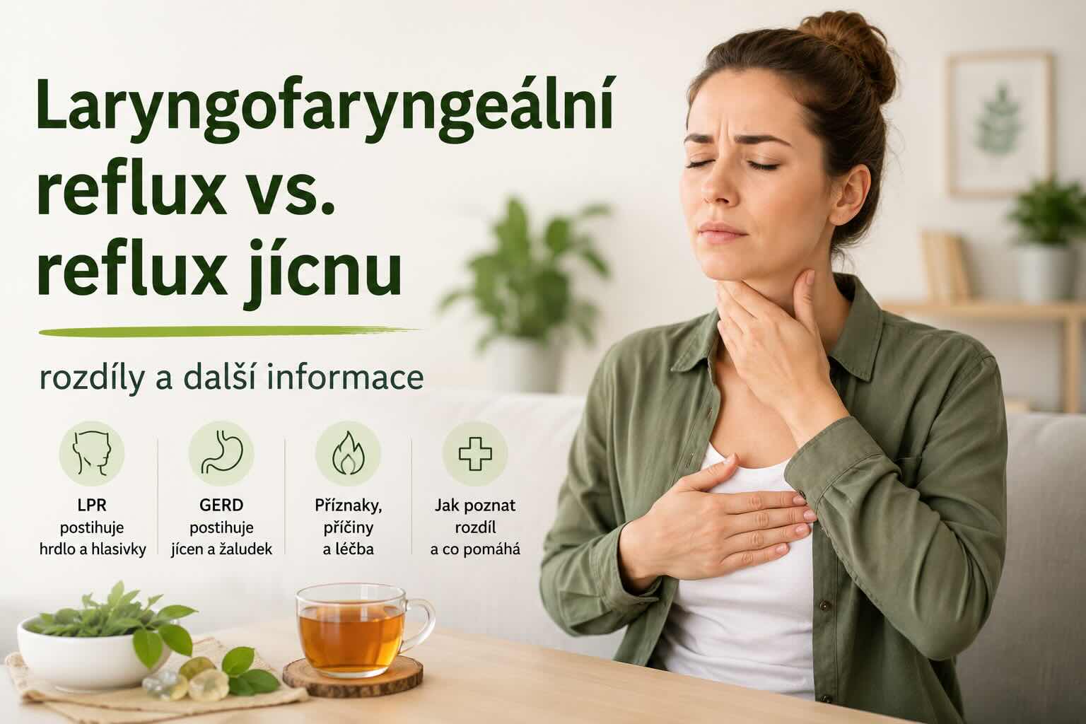 Laryngofaryngeální reflux vs. reflux jícnu: rozdíly a další informace
