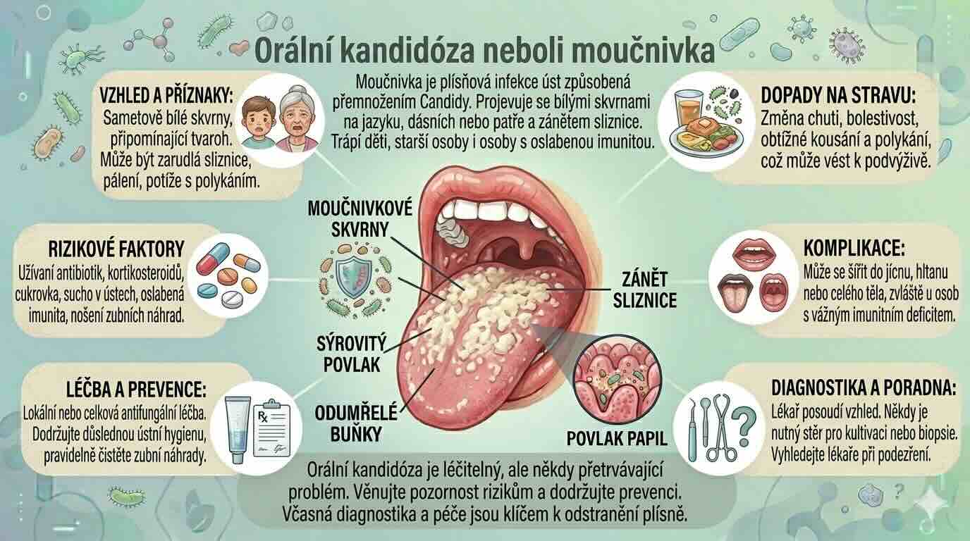  Orální kandidóza neboli moučnivka