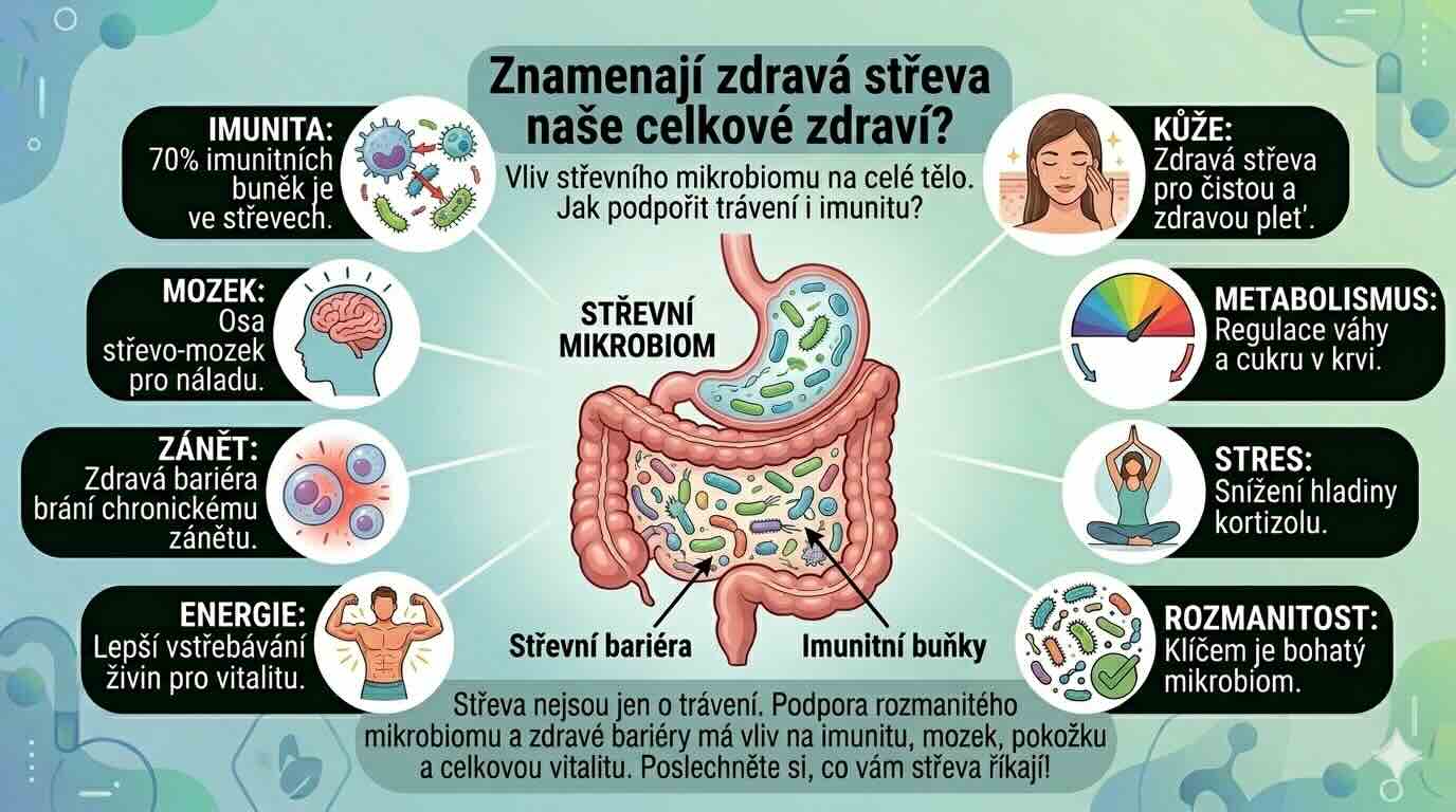 Znamenají zdravá střeva naše celkové zdraví?