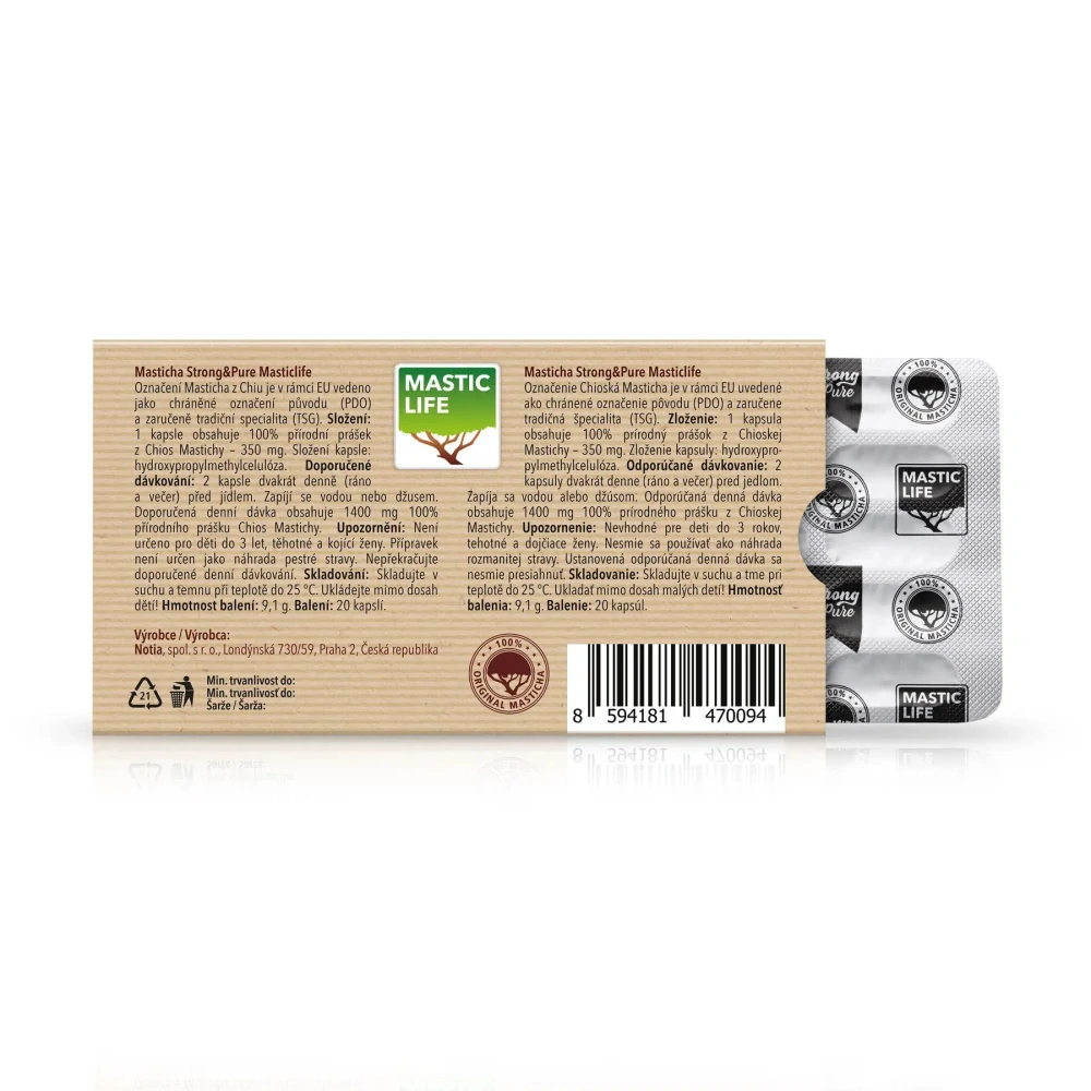 Masticha Strong&Pure Mini Pack (20 kapslí) Masticlife